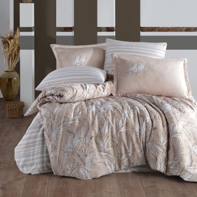 Lenjerie de pat satin clasy king size (palmira)